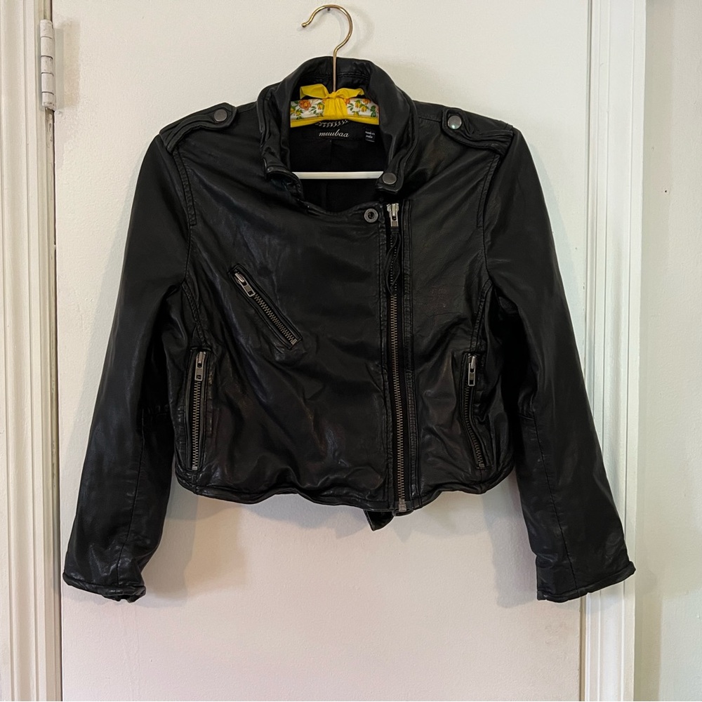 muubaa free people leather jacket